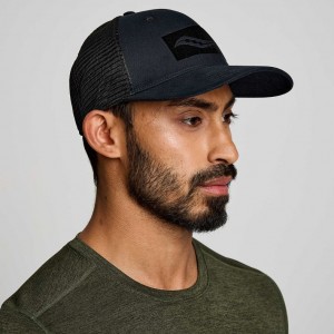 Saucony Adjustable Snap Back Men's Trucker Hats Black | Riyadh WUPFC