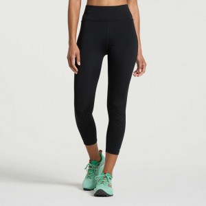 Saucony Explorer Utility Crop Women's Tight Black | KSA ORJAC