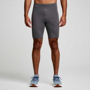 Saucony Fortify Lined Half Men's Tight Grey | KSA TIJVZ