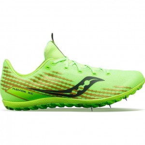 Saucony Havok XC 3 Men's Spikes Green | KSA EJGWV