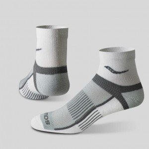 Saucony Inferno Quarter 3-Pack Women's Socks White / Grey | Jeddah DIYTQ