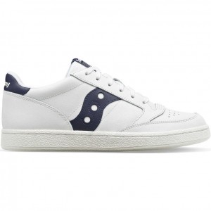 Saucony Jazz Court PU Men's Sneakers White / Navy | Riyadh FERYS