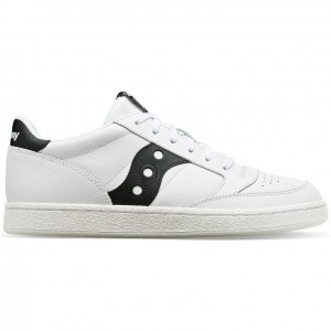 Saucony Jazz Court PU Women's Sneakers White / Black | Jeddah MGYDZ