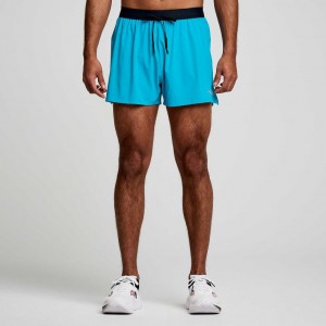 Saucony Outpace 3" Men's Shorts Turquoise | Jeddah REWGZ