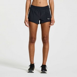 Saucony Outpace 3" Women's Shorts Black | Riyadh FEDTX