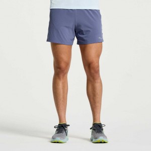 Saucony Outpace 5" Men's Shorts Blue | KSA NALKW