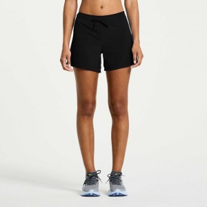 Saucony Outpace 5" Women's Shorts Black | Riyadh IUZVQ