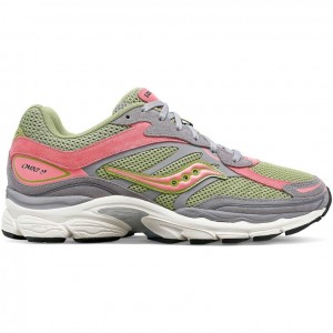 Saucony ProGrid Omni 9 Premium Men's Sneakers Grey / Green / Pink | Jeddah EVWJA