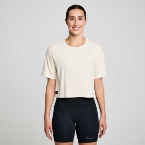 Saucony Recovery Boxy Women's T-Shirt White | KSA YQBPI