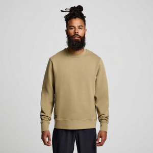 Saucony Recovery Crew Men's Sweatshirt Olive | Jeddah WSIJL