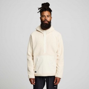 Saucony Recovery Sherpa Pullover Men's Hoodie Cream | KSA GTVMU