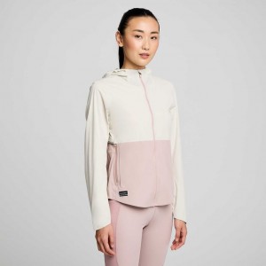 Saucony Runshield Women's Jacket White / Pink | KSA PLEGO