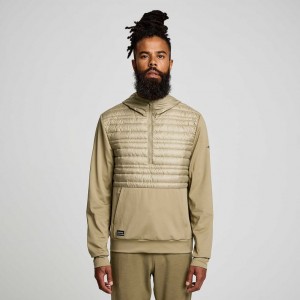 Saucony Solstice Oysterpuff Men's Hoodie Olive | Jeddah FYAWU