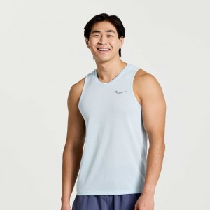 Saucony Stopwatch Men's Singlet Blue | Jeddah MGCFO