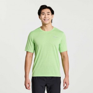 Saucony Stopwatch Short Sleeve Men's T-Shirt Mint | KSA IQXPH