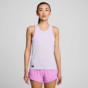 Saucony Stopwatch Women's Singlet Purple | Riyadh PDHUG