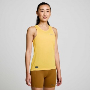 Saucony Stopwatch Women's Singlet Yellow | KSA DAPEN