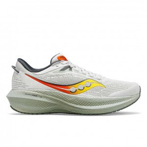 Saucony Triumph 21 Men's Running Shoes White | Jeddah GSDAO