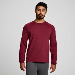 Saucony Triumph 3D Crew Men's Sweatshirt Red | Riyadh GXMRS