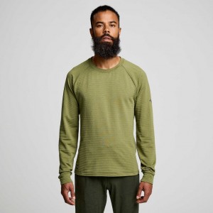 Saucony Triumph 3D Crew Men's Sweatshirt Green | Jeddah TNFKZ