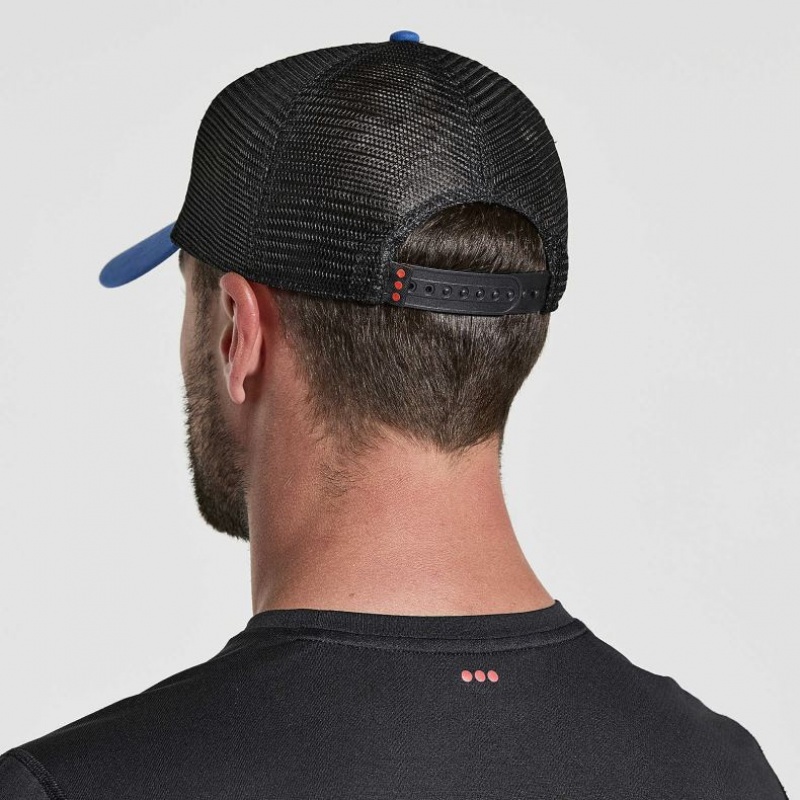 Saucony Adjustable Snap Back Men's Trucker Hats Blue | KSA DEVWA