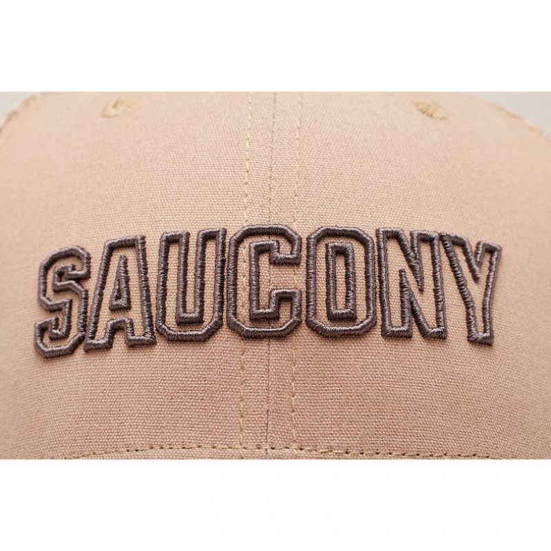 Saucony Adjustable Snap Back Men's Trucker Hats Beige | Riyadh FUEZW