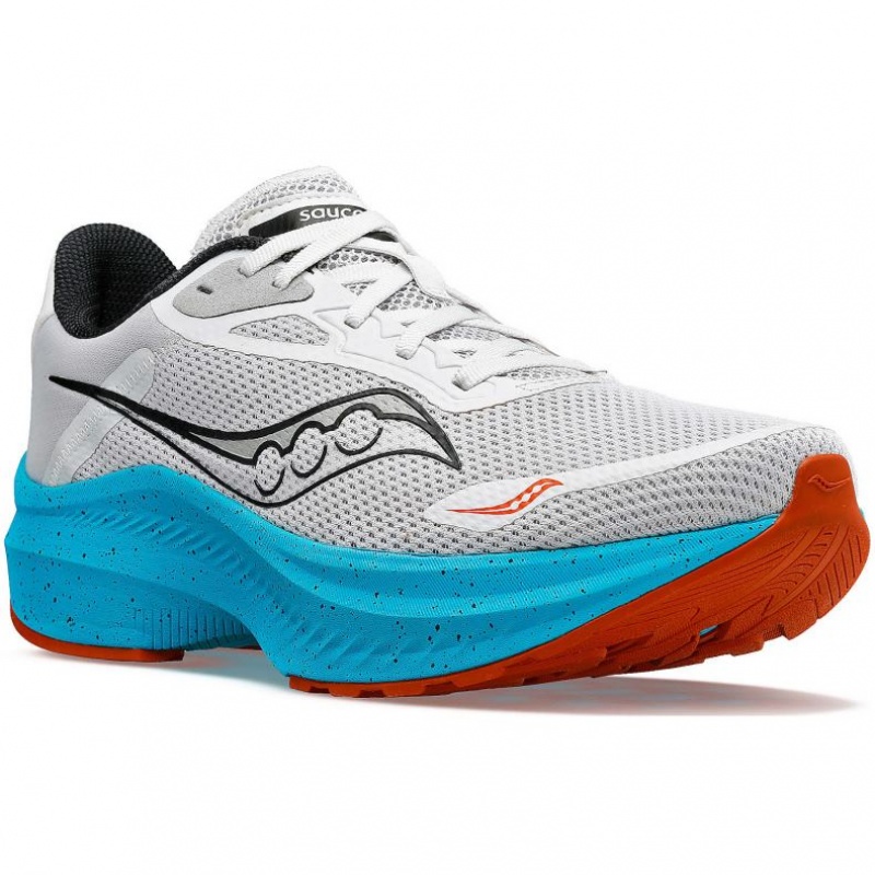 Saucony Axon 3 Men's Running Shoes Grey / Turquoise | Riyadh JRHXP