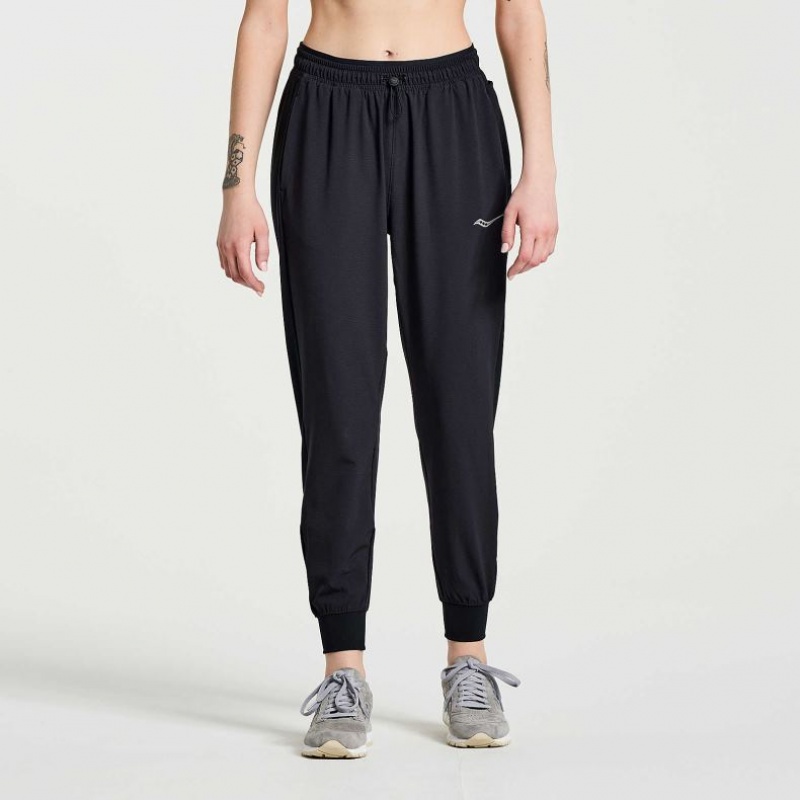 Saucony Boston Woven Women\'s Jogger Black | KSA OUEKL