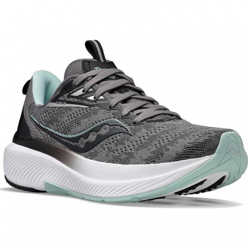 Saucony Echelon 9 Women's Wide Running Shoes Grey | KSA UPWLJ