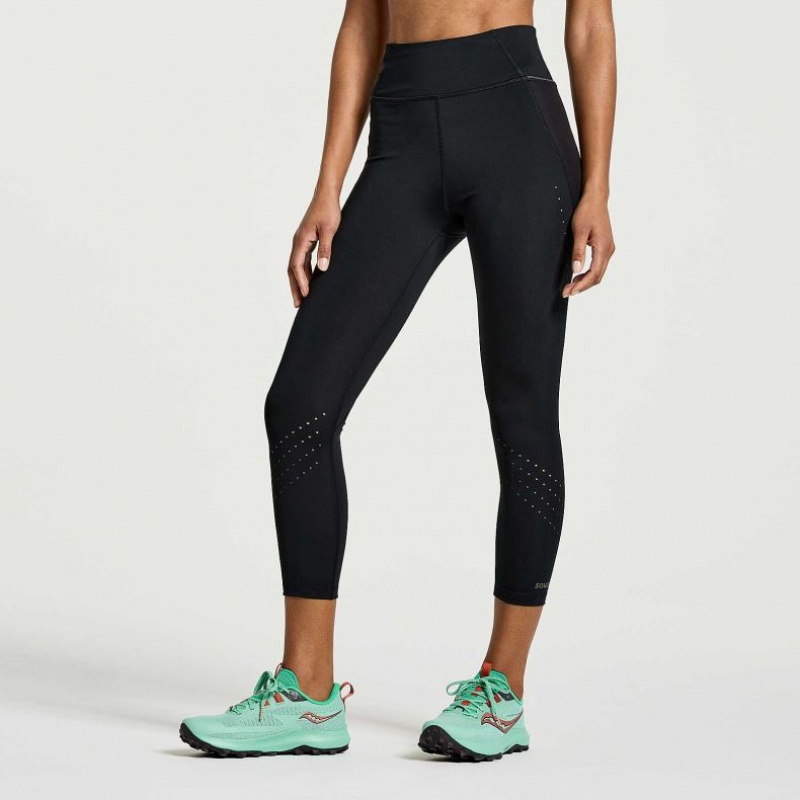 Saucony Explorer Utility Crop Women's Tight Black | KSA ORJAC