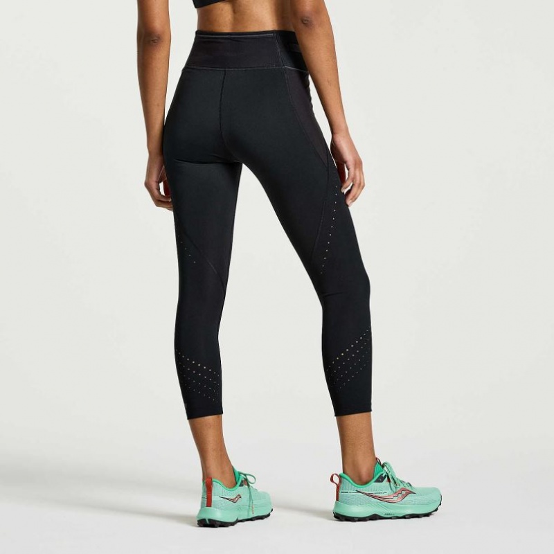 Saucony Explorer Utility Crop Women's Tight Black | KSA ORJAC