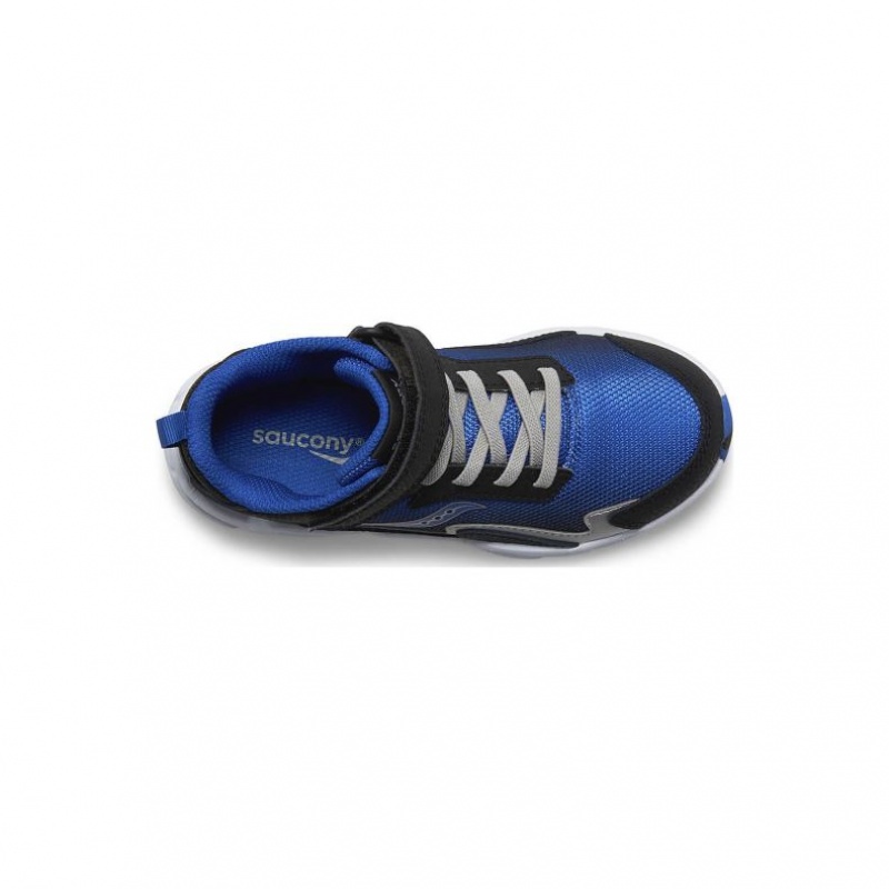 Saucony Flash Mid A/C Big Kids' Sneakers Black / Blue | Riyadh DVGYN