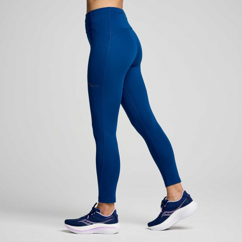 Saucony Fortify Crop Women's Tight Indigo | Jeddah FQVCS