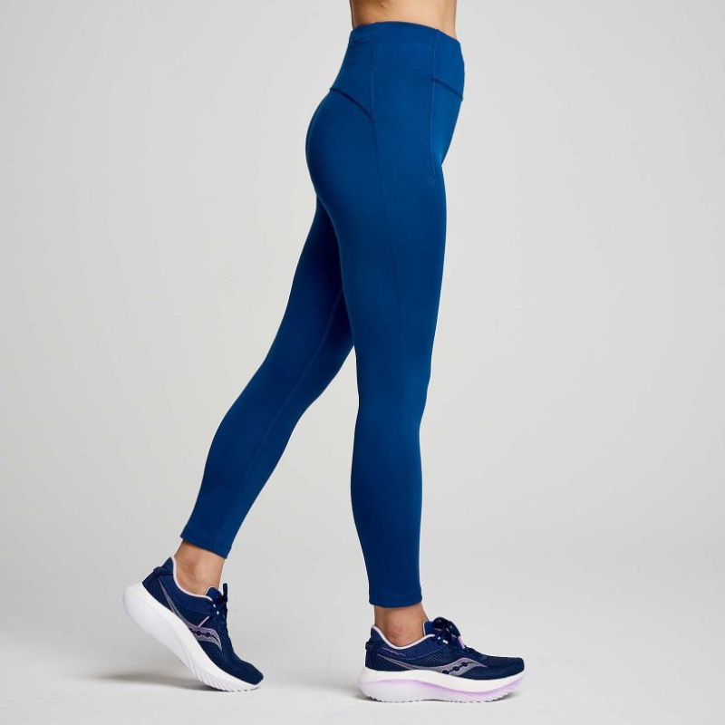 Saucony Fortify Crop Women's Tight Indigo | Jeddah FQVCS