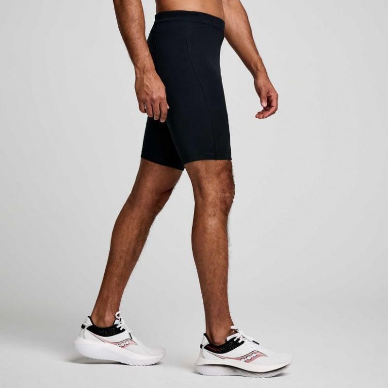 Saucony Fortify Lined Half Men's Tight Black | Riyadh VABEL