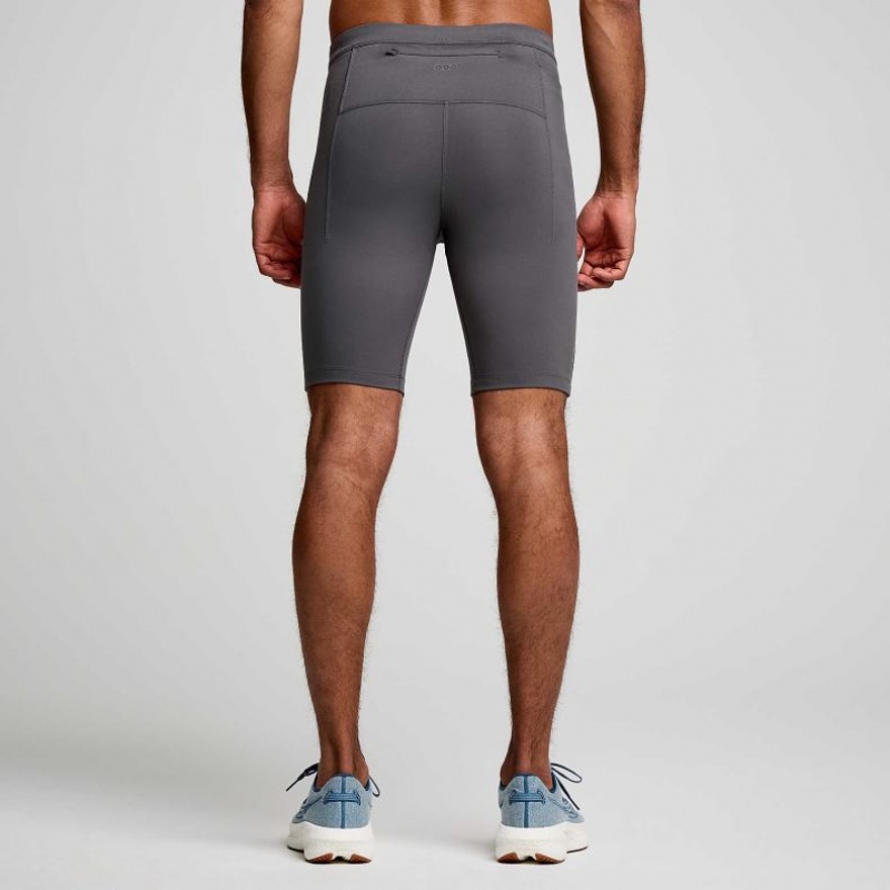 Saucony Fortify Lined Half Men's Tight Grey | KSA TIJVZ