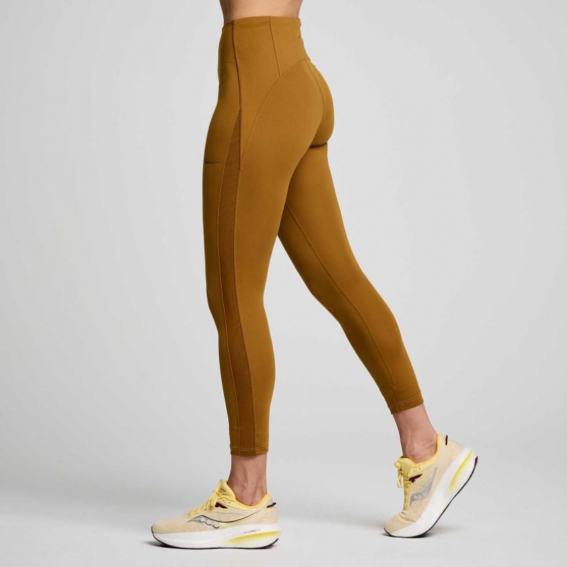 Saucony Fortify Viz Women's Tight Brown | Riyadh GPQFV