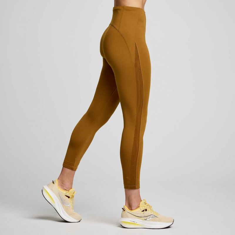 Saucony Fortify Viz Women's Tight Brown | Riyadh GPQFV