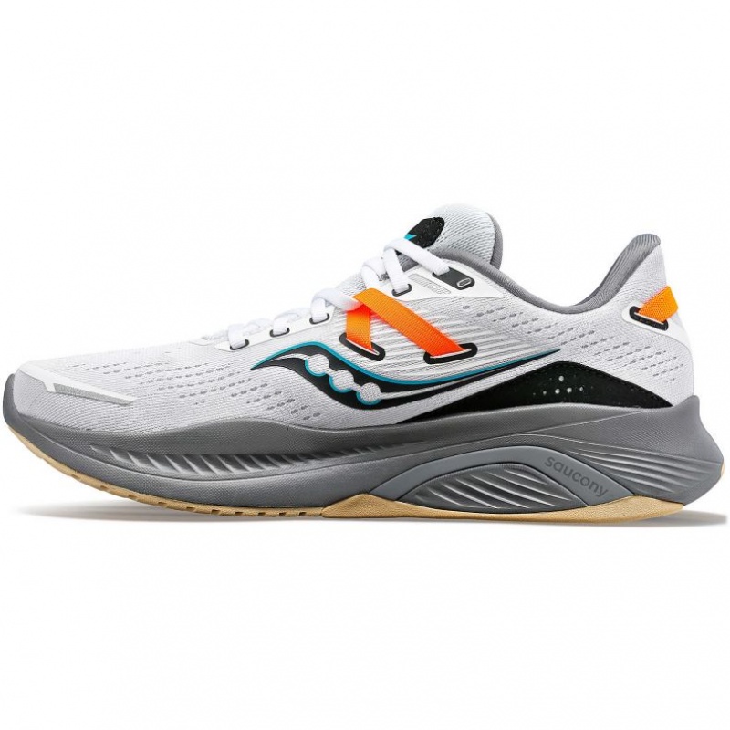 Saucony Guide 16 Men's Running Shoes White | Riyadh LQBAI