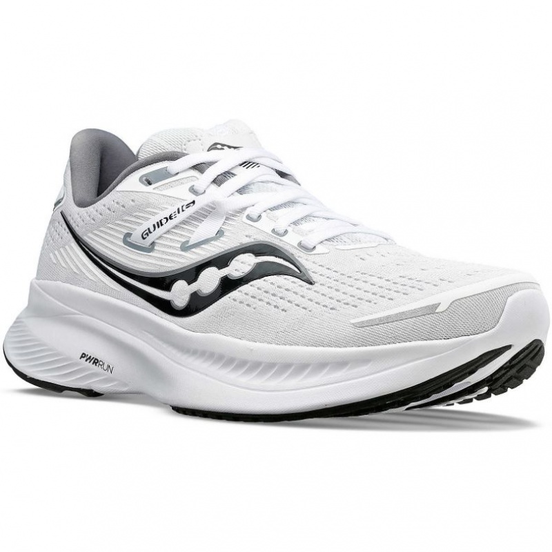 Saucony Guide 16 Men's Running Shoes White | Jeddah HTLMD