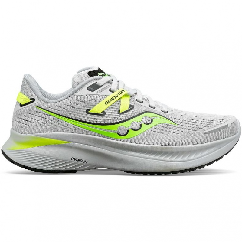 Saucony Guide 16 Men\'s Running Shoes White | KSA QTFUS