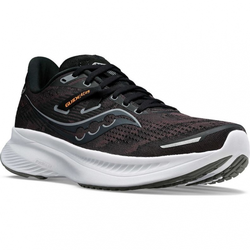 Saucony Guide 16 Men's Wide Running Shoes Black | KSA RZQGE