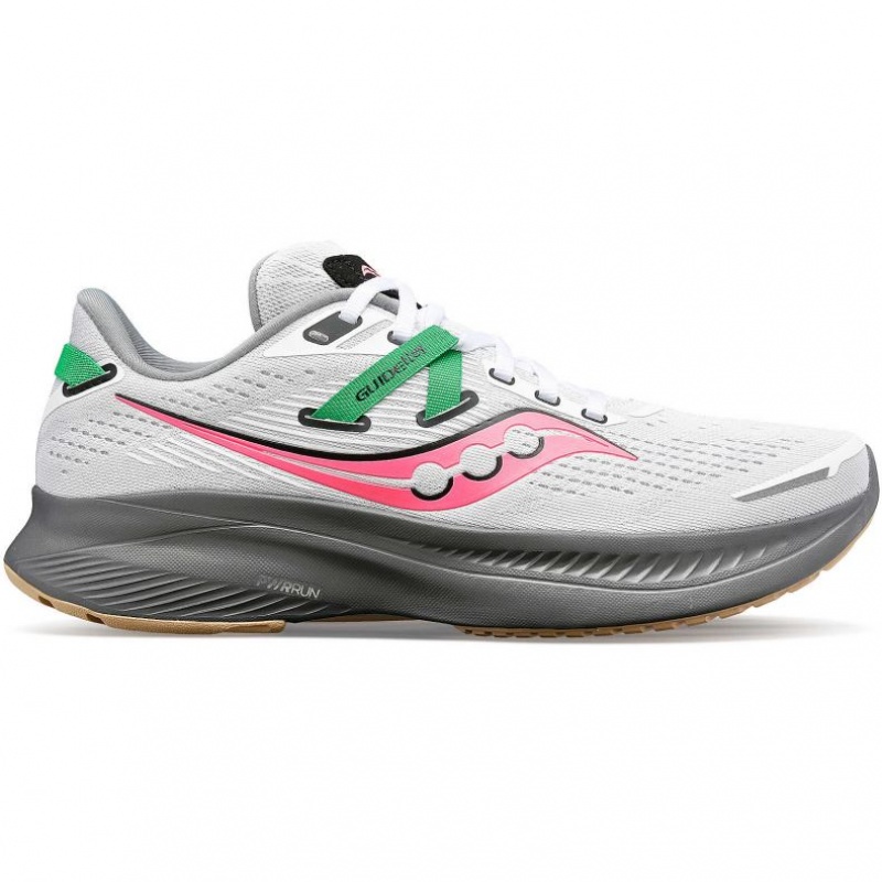 Saucony Guide 16 Women\'s Running Shoes White | Jeddah YABQZ