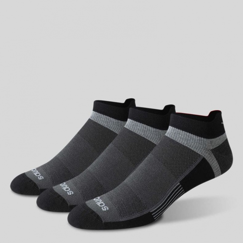 Saucony Inferno Liteweight 3-Pack Men's Socks Black | Jeddah JYZHQ