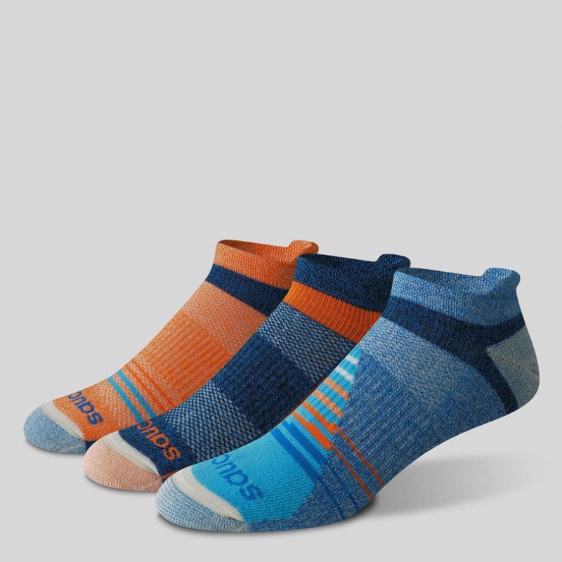 Saucony Inferno Merino Wool Blend No Show 3-Pack Men's Socks Multicolor | KSA CINQR