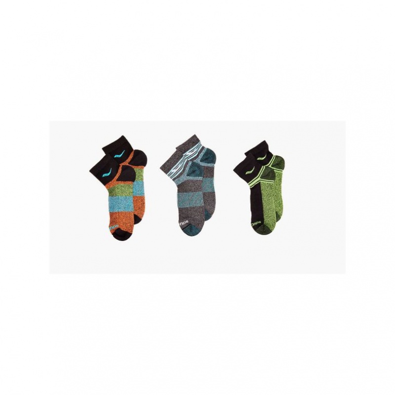 Saucony Inferno Quarter 3-Pack Men's Socks Multicolor | Jeddah MWQSX