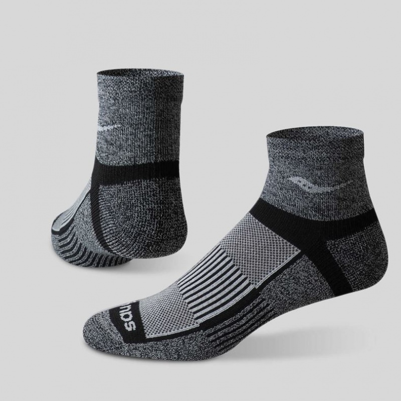 Saucony Inferno Quarter 3-Pack Men\'s Socks Grey | KSA MXQAZ