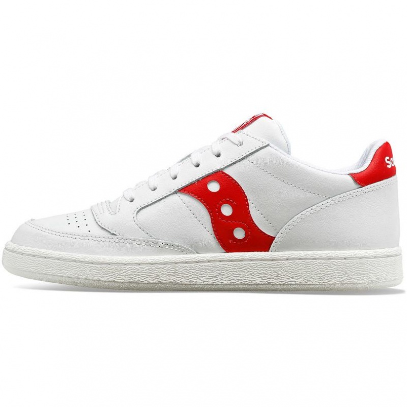 Saucony Jazz Court PU Men's Sneakers White / Red | KSA QBYET