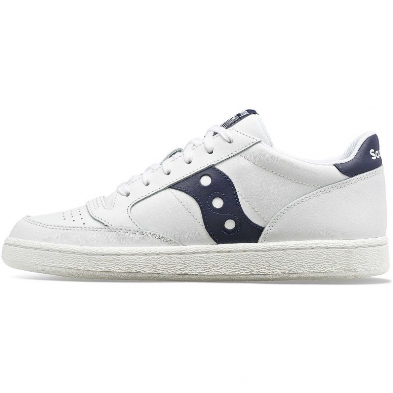 Saucony Jazz Court PU Men's Sneakers White / Navy | Riyadh FERYS