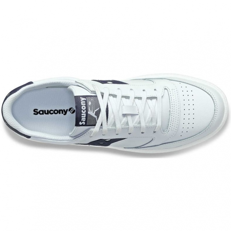 Saucony Jazz Court PU Men's Sneakers White / Navy | Riyadh FERYS